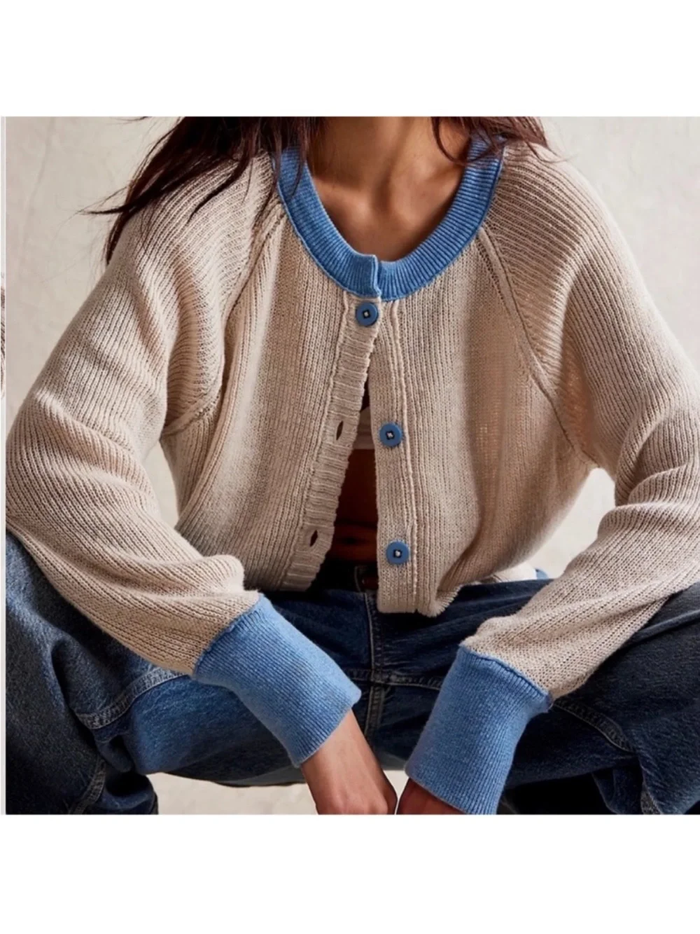 NWT Free People Lili Linen Cardigan